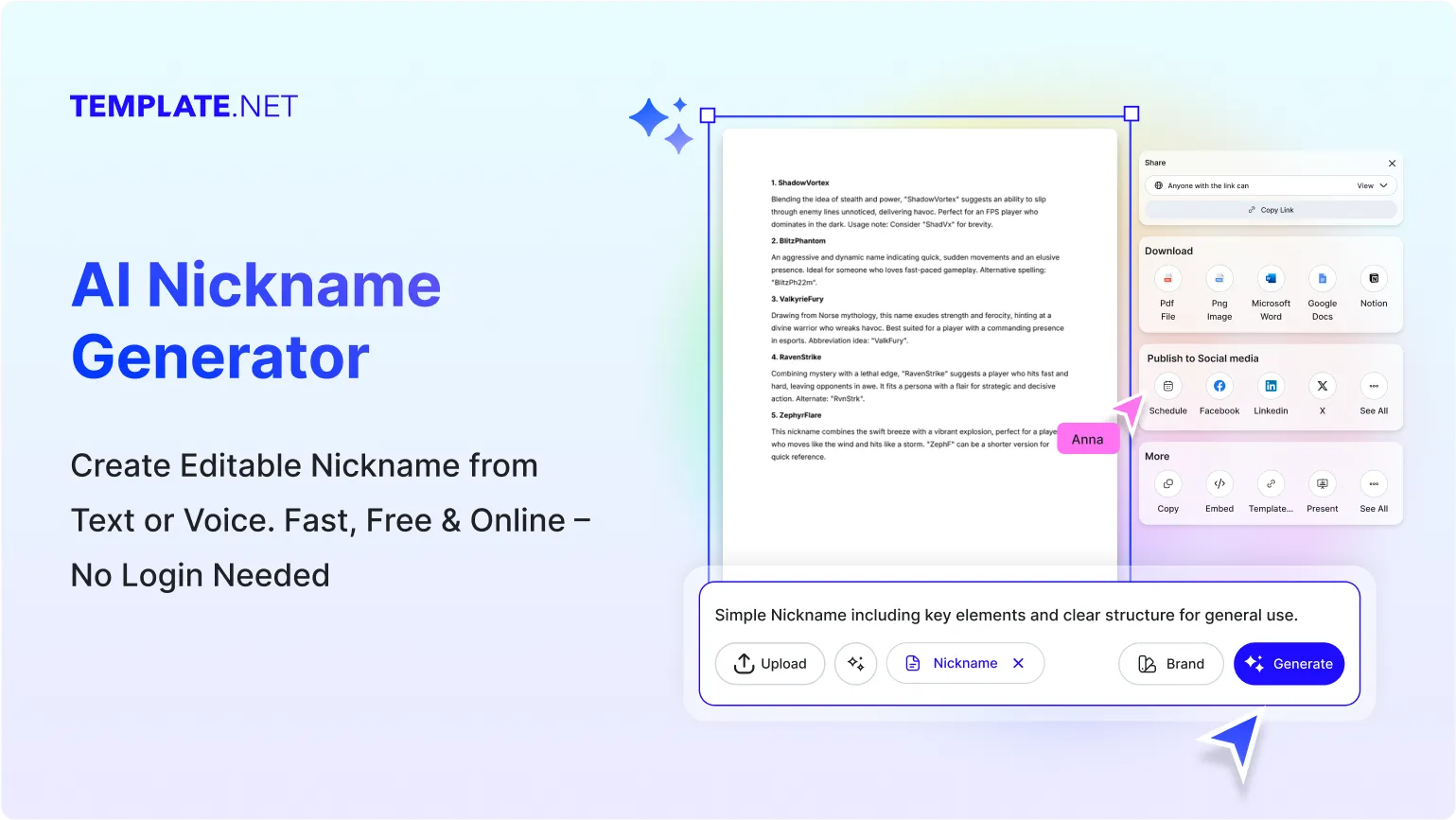 Free AI Nickname Generator, Free Nickname Maker Online